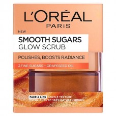 L'Oreal Paris Smooth Sugar Glow Grapeseed Face And Lip Scrub 50ml