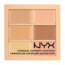 NYX Professional Makeup 3C Conceal, Correct, Contour Palette - 01 Light